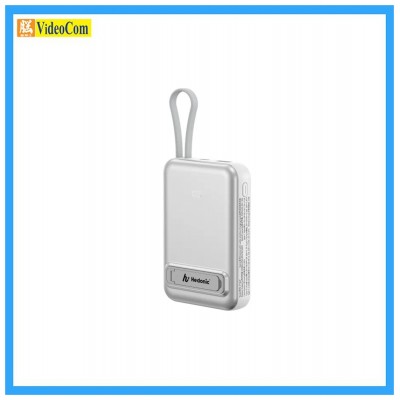 Hedonic P721P 81080QR WH  (CCC 認證 + QR CODE) MagSafe 15W + PD 20W 10000mAh自帶線支架行動電源 # 81080 白色 香港行貨 一年保養